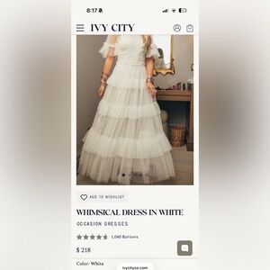 Ivy City Co White Maxi Dress